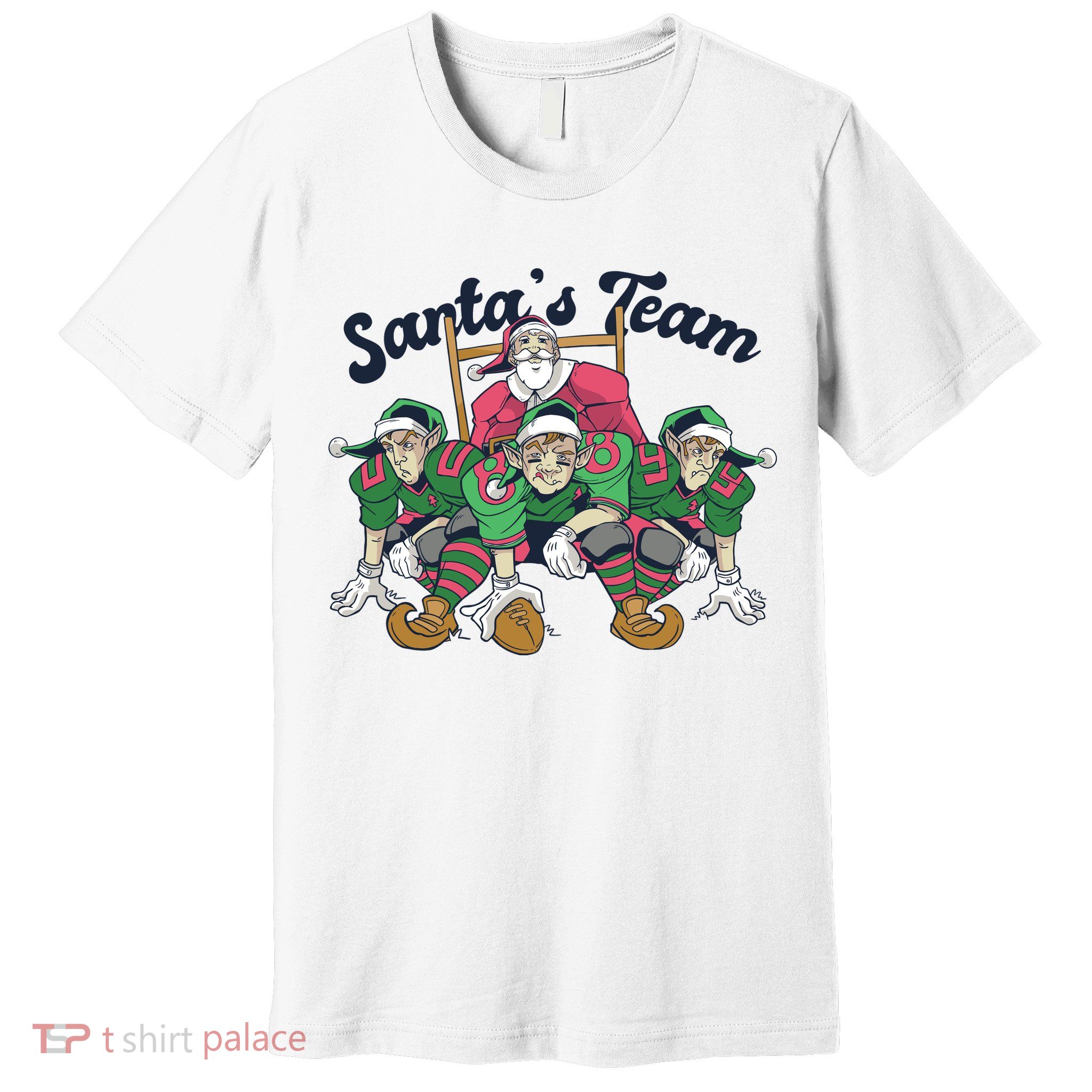 Santas Team Christmas Football Elf Team Premium T-Shirt
