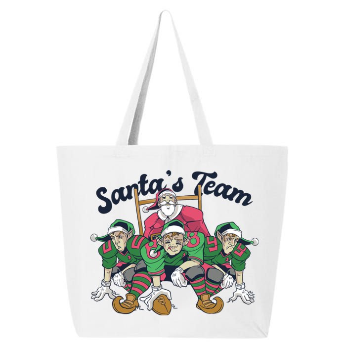 Santas Team Christmas Football Elf Team 25L Jumbo Tote