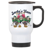 Santas Team Christmas Football Elf Team Stainless Steel Travel Mug