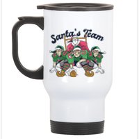 Santas Team Christmas Football Elf Team Stainless Steel Travel Mug