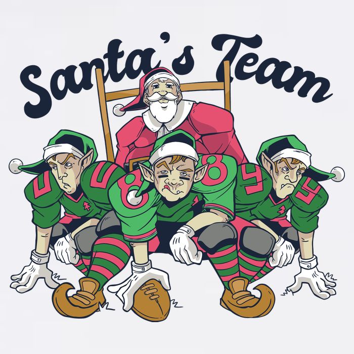 Santas Team Christmas Football Elf Team Visor