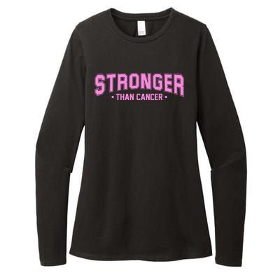 Stronger Than Cancer Breast Cancer Awareness Womens CVC Long Sleeve Shirt