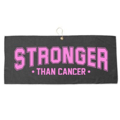 Stronger Than Cancer Breast Cancer Awareness Large Microfiber Waffle Golf Towel