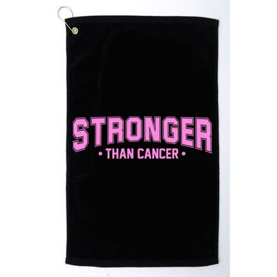 Stronger Than Cancer Breast Cancer Awareness Platinum Collection Golf Towel