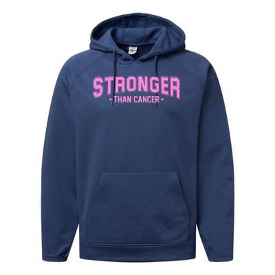 Stronger Than Cancer Breast Cancer Awareness Performance Fleece Hoodie