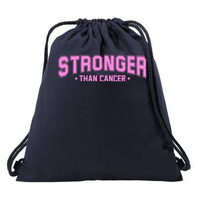 Stronger Than Cancer Breast Cancer Awareness Drawstring Bag