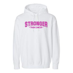 Stronger Than Cancer Breast Cancer Awareness Garment-Dyed Fleece Hoodie