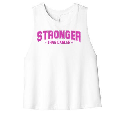 Stronger Than Cancer Breast Cancer Awareness Women's Racerback Cropped Tank