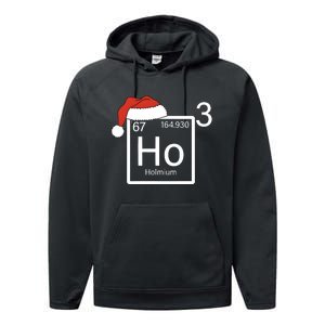 Science Teacher Christmas Ho Ho Ho Santa Performance Fleece Hoodie