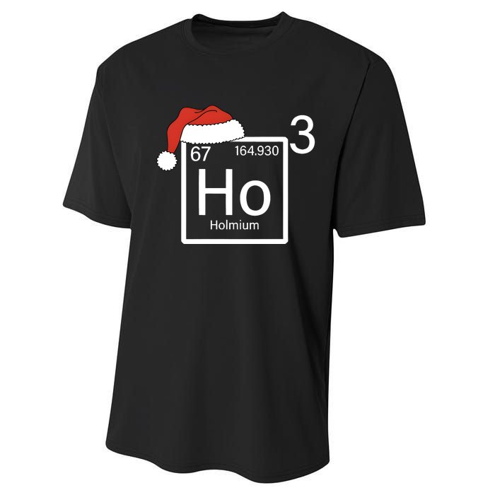 Science Teacher Christmas Ho Ho Ho Santa Performance Sprint T-Shirt