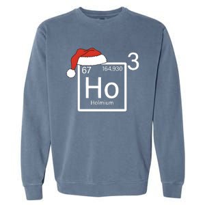 Science Teacher Christmas Ho Ho Ho Santa Garment-Dyed Sweatshirt