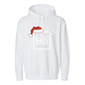 Science Teacher Christmas Ho Ho Ho Santa Garment-Dyed Fleece Hoodie