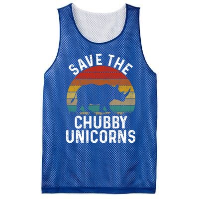 Save The Chubby Unicorns Retro Style Rhino Gift Mesh Reversible Basketball Jersey Tank