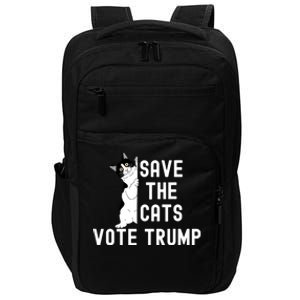 Save The Cats Vote Trump Funny Political Cat Humor Impact Tech Backpack