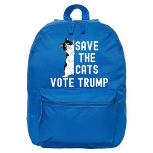 Save The Cats Vote Trump Funny Political Cat Humor 16 in Basic Backpack