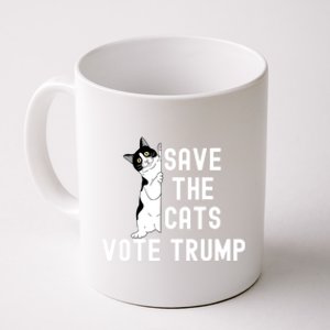 Save The Cats Vote Trump Funny Political Cat Humor Coffee Mug