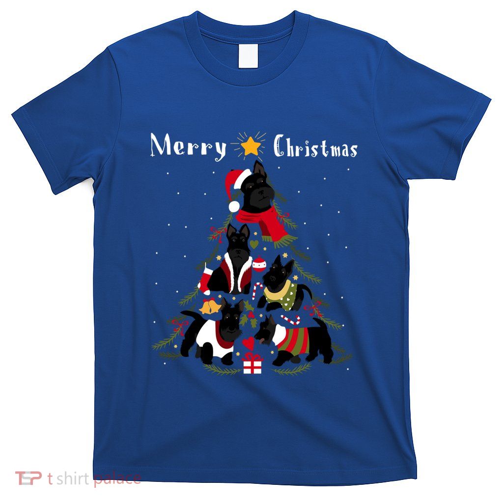 Scottish Terrier Christmas Tree Xmas Dog Lover Cool Gift T-Shirt