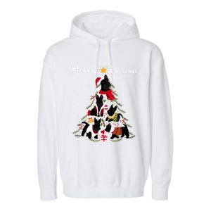 Scottish Terrier Christmas Tree Xmas Dog Lover Cool Gift Garment-Dyed Fleece Hoodie