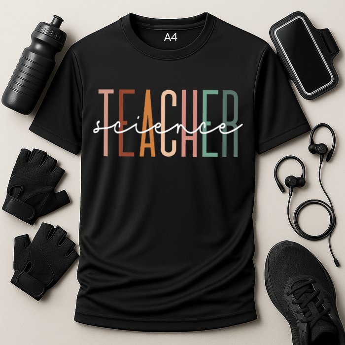 Science Teacher Chemist Physicist School Worker Appreciation Cooling Performance Crew T-Shirt