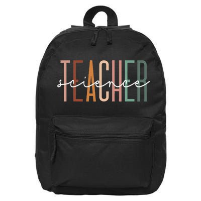Science Teacher Chemist Physicist School Worker Appreciation 16 in Basic Backpack