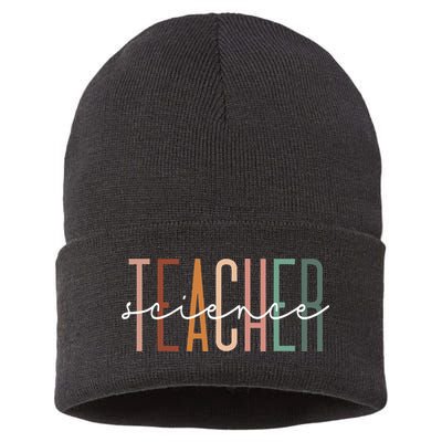 Science Teacher Chemist Physicist School Worker Appreciation Sustainable Knit Beanie