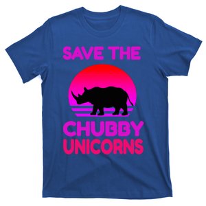 Save The Chubby Unicorns Retro Style Rhino Gift T-Shirt