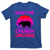 Save The Chubby Unicorns Retro Style Rhino Gift T-Shirt