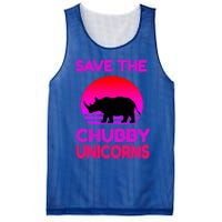 Save The Chubby Unicorns Retro Style Rhino Gift Mesh Reversible Basketball Jersey Tank