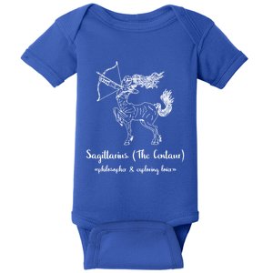 Sagittarius The Centaur Astrology Zodiac Sign Funny Facts Gift Baby Bodysuit