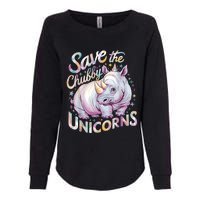 Save The Chubby Unicorns Funny Rhino Rhinoceros Womens California Wash Sweatshirt