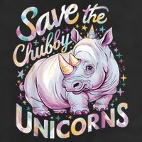 Save The Chubby Unicorns Funny Rhino Rhinoceros 25L Jumbo Tote