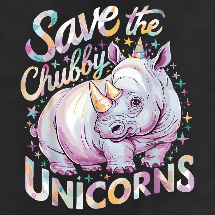Save The Chubby Unicorns Funny Rhino Rhinoceros 25L Jumbo Tote