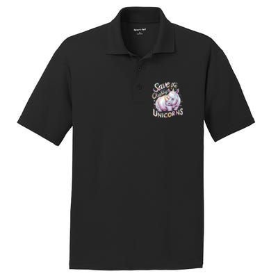 Save The Chubby Unicorns Funny Rhino Rhinoceros PosiCharge RacerMesh Polo