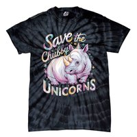 Save The Chubby Unicorns Funny Rhino Rhinoceros Tie-Dye T-Shirt