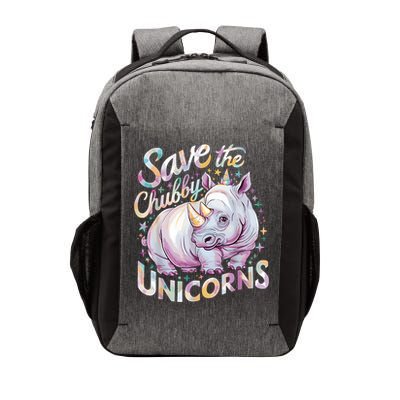 Save The Chubby Unicorns Funny Rhino Rhinoceros Vector Backpack