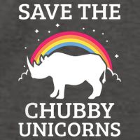 SAVE THE CHUBBY UNICORNS Gift Rhino Conservation Rainbow Vector Backpack