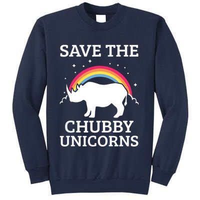 SAVE THE CHUBBY UNICORNS Gift Rhino Conservation Rainbow Sweatshirt