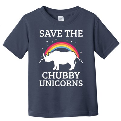 SAVE THE CHUBBY UNICORNS Gift Rhino Conservation Rainbow Toddler T-Shirt