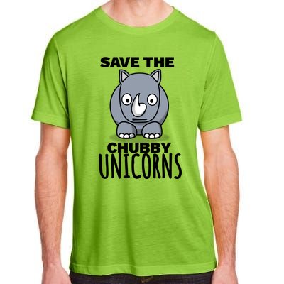 Save The Chubby Unicorns Funny Rhino Lovers Gift Adult ChromaSoft Performance T-Shirt