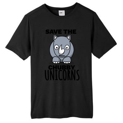 Save The Chubby Unicorns Funny Rhino Lovers Gift Tall Fusion ChromaSoft Performance T-Shirt