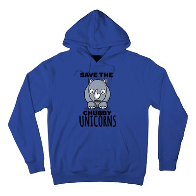 Save The Chubby Unicorns Funny Rhino Lovers Gift Hoodie