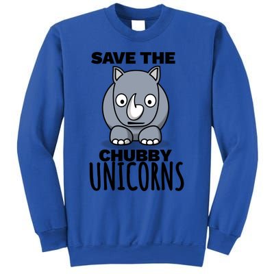 Save The Chubby Unicorns Funny Rhino Lovers Gift Sweatshirt