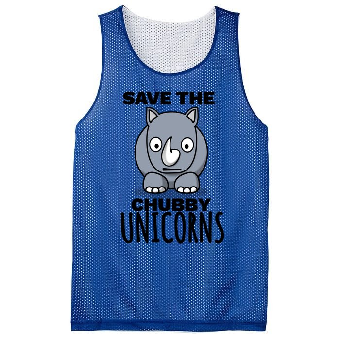 Save The Chubby Unicorns Funny Rhino Lovers Gift Mesh Reversible Basketball Jersey Tank