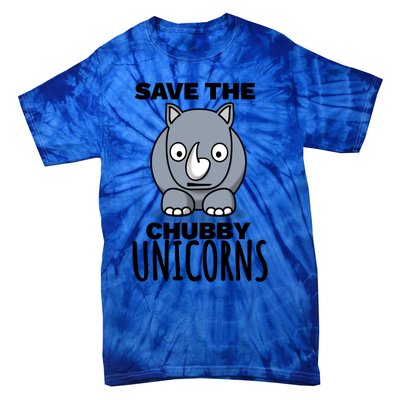 Save The Chubby Unicorns Funny Rhino Lovers Gift Tie-Dye T-Shirt