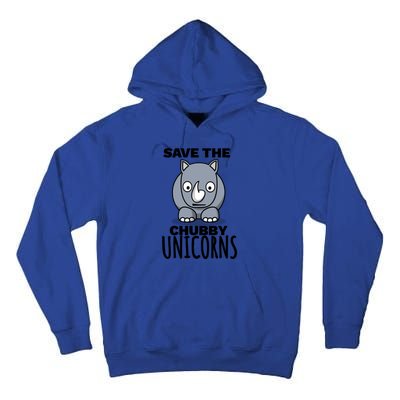 Save The Chubby Unicorns Funny Rhino Lovers Gift Tall Hoodie