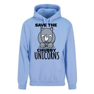 Save The Chubby Unicorns Funny Rhino Lovers Gift Unisex Surf Hoodie