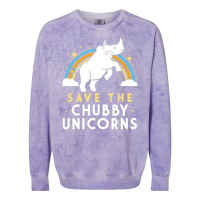 Save The Chubby Unicorns Colorblast Crewneck Sweatshirt