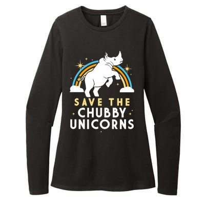 Save The Chubby Unicorns Womens CVC Long Sleeve Shirt