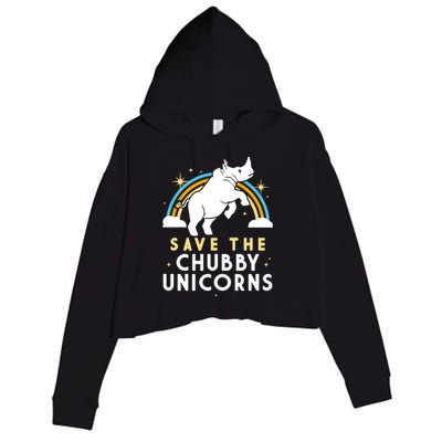 Save The Chubby Unicorns Crop Fleece Hoodie