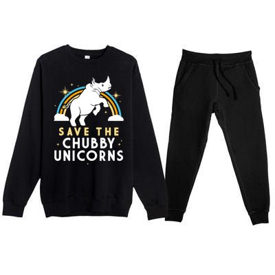 Save The Chubby Unicorns Premium Crewneck Sweatsuit Set